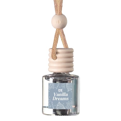 Image of C&E Craft Co Hanging Car Air Freshener Diffuser 2 Pack, Long Lasting Fragrance Oil Car Freshener, Glass Bottle Auto Air Freshener, Made in USA (Vanilla Dreams)