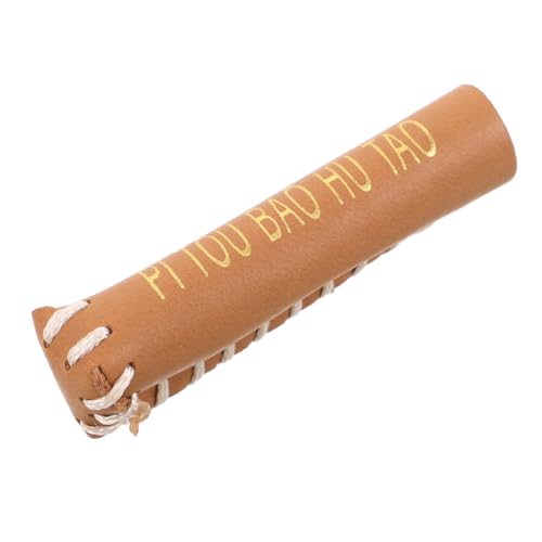 Hemoton Portable Snooker Cue Tip Sleeve Lightweight Faux Leather Billiard Cue Tip Protector for Snooker Stick Scratch Replacement Cover