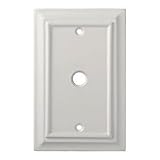 BRAINERD MFG/LIBERTY HDW W13762-W-U WHT WDArc 1G Coax Plate
