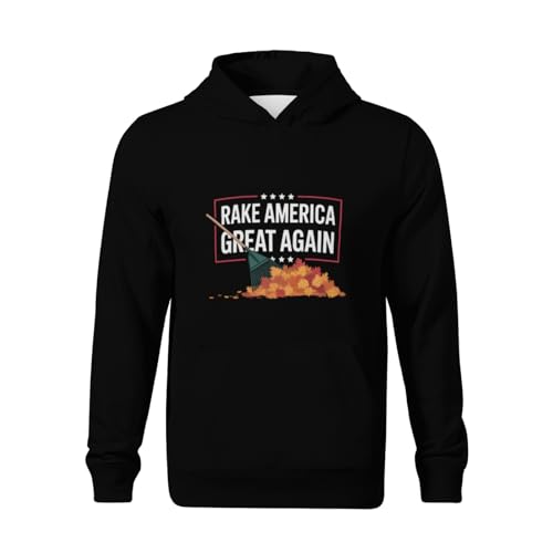 Kids Funny Rake America Great Again Boys Girls Lightweight Kangaroo Pocket Fleece Hoodies2