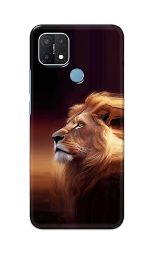Image of Plastic Printfidaa Printed Hard Back Cover Case For Oppo A15 | Oppo A15S Back Cover (Danger Lion) -112, Multicolor