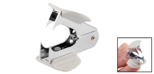 Uxcell A13041200UX0072 Students Steel Jaw Style Staples Remover Puller White thumb #1