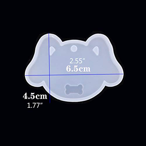 HELYZQ Molde de resina epóxi de cristal faça-você-mesmo placa de identificação de gato/cachorro mold