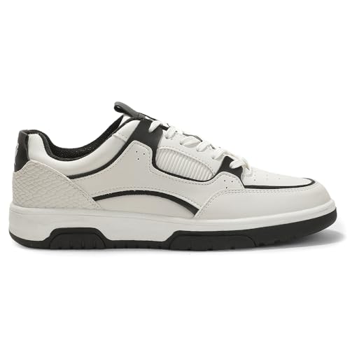Image of Liberty LEAP7X JETSTEP-E Sneakers for Men - White & Green Sporty Casual Shoes | Memory Foam Cushioned Insole, Lightweight Lace-Up Sneakers for Walking, College, Travel & Casual Outings