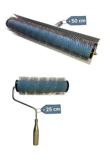 Pangolino Rodillo de ventilación de 50 cm con púas de metal, con longitud de púas: 20 mm, rodillo profesional de ventilación para epoxi y revestimientos fluidos, resistente a disolventes