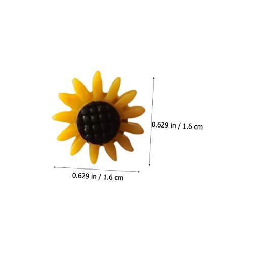 Punaises décoratives tournesol et épingles à bulletin pour tableau en liège - 80 pcs - 7