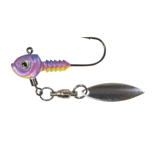 Northland Fishing Tackle Smeltinator Underspin Jig Head, Premium Bass Fishing Bladed Jig for Swimbaits & Plastics, 1 Pack - 1/2 Oz, Lake Winnipeg, 2/0 Hook