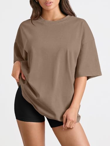 Image of Trendy Queen Womens Oversized T-Shirts Short Sleeves Workout Tops | Casual Summer Gym Tees Plus Size Fashion Clothes 2026