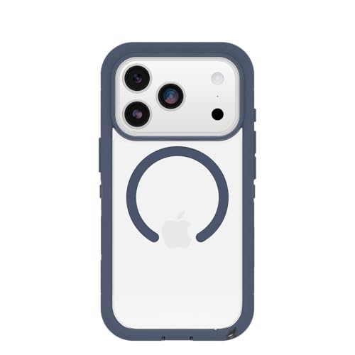 Image of OtterBox iPhone 17 Pro Defender Series Pro XT Clear Case - Baby Blue Clear - Tough, Rugged & Durable iPhone Case, Snaps on MagSafe