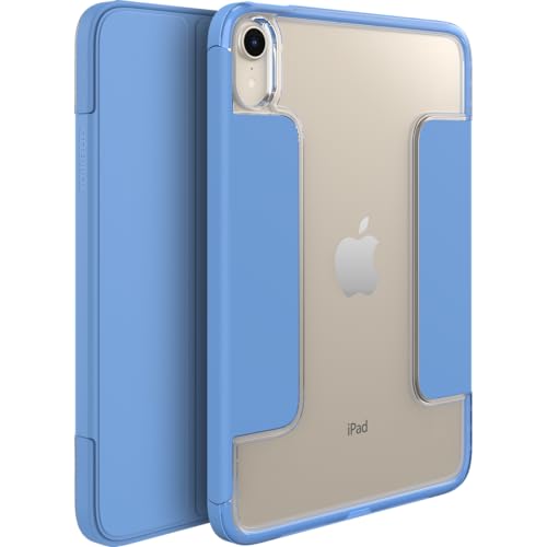 Image of OtterBox - Symmetry 360 Elite Case for iPad mini 8.3 inch (6th-7th Gen), Slim Protective Folio with Clear Back, Adjustable Stand & Apple Pencil Holder, Drop Protection (Bell Bottom Blue)