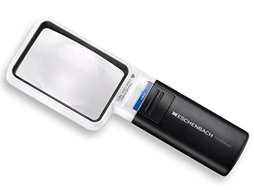 Eschenbach Mobilux 15113 LED Illuminated 3.5X Magnifier - 75 x 50 mm Lens