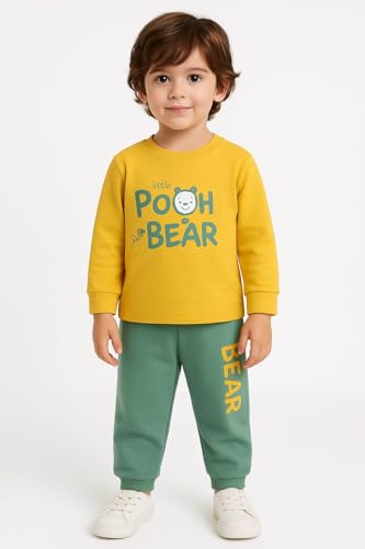 Image of R.G Kids Clothes for Boys | Full Sleeve Round Neck Cotton Tshirt and Pants Baby Boy Dress | Lightweight, Breathable Fabric Kids Dress Clothing Set