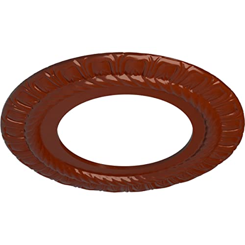 Image of Ekena Millwork CM10CLFIF 10-5 /8 inch x 5-3 /4 inch x 1 /2 inch Claremont Ceiling Medallion, FireBrick