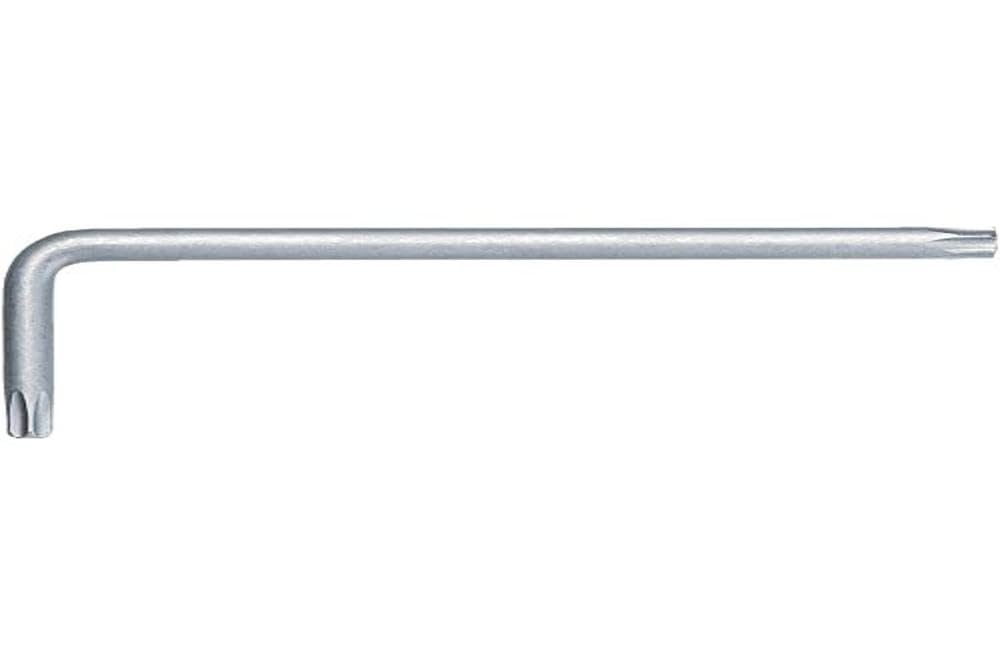 KS Tools 151.2241 Torx Allen Key with Bore Short TB6, Chromé Satiné, T6