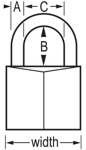 Image of Master Lock 130D Solid Brass Padlock, 1-3 /16-inch