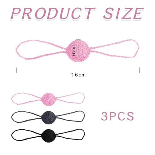 FDGGT 3 Gestrickte Nasenbedeckungen, Gehäkelte Nasenbedeckungen Aus Wolle, Warme Und Atmungsaktive Nasenbedeckungen, Nasenschmuck, Unisex, Lustige Nasendekoration