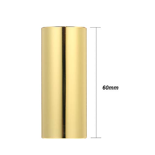 KKmoon 1 PC 60 MM Alta Barra de Corrediça Da Guitarra De Metal Em Aço Inoxidável/Vidro Dedo Slides p