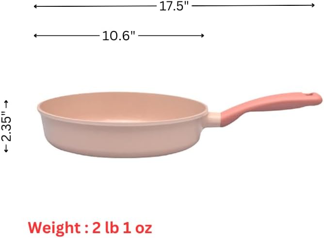 Miniatura 2 de Neoflam Sartén antiadherente de cocina de 10 pulgadas con mango suave al tacto, sartén de revestimiento de cerámica de cocción saludable, utensilios