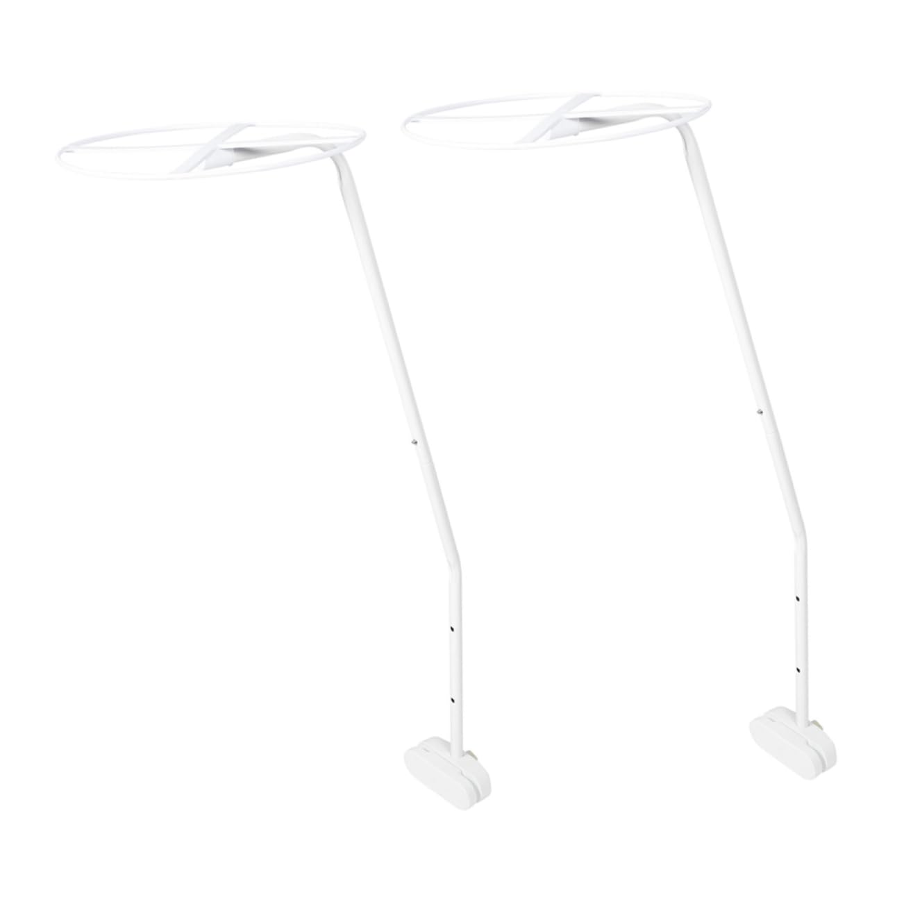 Support de Moustiquaire pour Lit Bébé Blanc en Acier Design Détachable Compatible Épaisseur de Barre de Lit Inférieure à 2,4cm Lot de 2 Sets de Sets pour Berceau Sécurisé