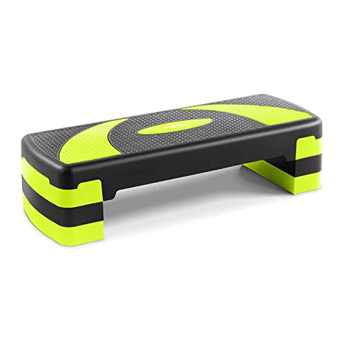 Gymrex GR-MG118 Step Fitness Réglable En Hauteur Planche De Cardio Training Aérobique Marche D'Aérobie Réglable En Hauteur (Deux hauteurs au choix, Plateforme de 79,5 x 29,5 cm, Antidérapant) Cover