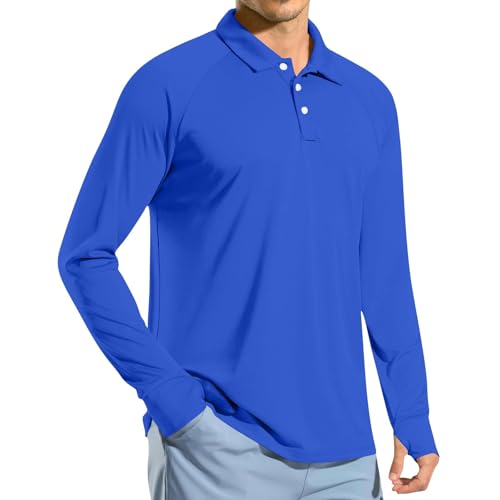 Chemise de golf manches longues pour homme afin de se protéger du soleil en randonnée