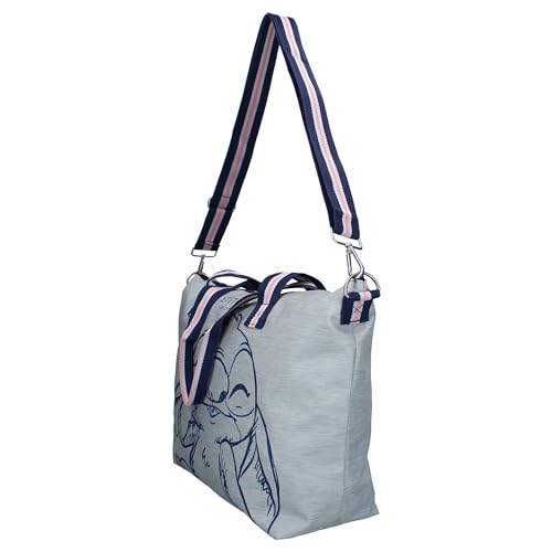 Sac shopping Stitch Disney Aloha Vadobag gris grand format 48x32cm - 5