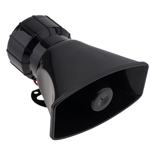 DriSentri 7 Sound Car Siren Vehicle Horn for Cars Trucks Vehicle Motorcycles with Mic PA Speaker System, Warning Siren Speaker Amplifier Horn 12V 100W