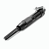 Air Powered Rust Remover Paint Remover,Small Needle Scaler with 3mm/12pcs Compact Air Needle, Weld Slag Remover Cleaner Mechanic Tools