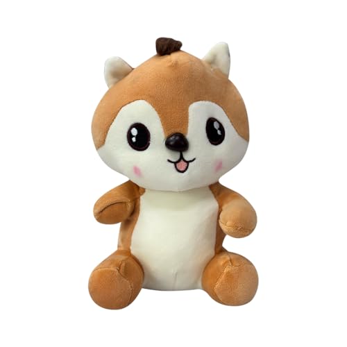 Image of ADORA Hooded Teddy Bear Soft Toy - Kawaii Plushie for Kids, Cute & Huggable Baby Plush Toy, Lovable Gift for Boys & Girls, Ideal for Birthdays & Special Occasions (Squirrel)