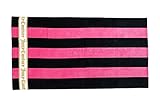 Juicy Couture Cabana Beach Towels, 68 in x 36 in x 0.1 in, Pink/Black