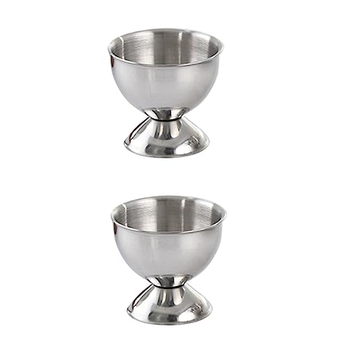 CONGARTENO 2pcs Stainless Steel Egg Holder Four-piece Egg Tray Strong and Egg Holder Egg Egg Tray Egg Cup Holder Egg Display Stand Egg Poacher Cooker Egg Serving Cup Dippy Egg Holder