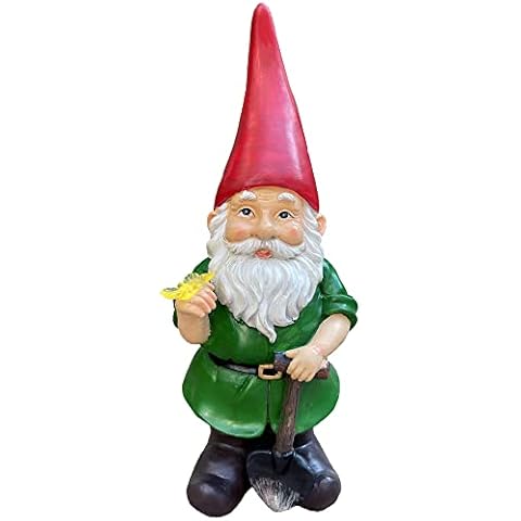 RAYWER Solar Powered 2 Gnomes Playing with Ball, Decorated Solar Light, Garden Decorations Statues, Garden Light Decor for Lawn Ornaments Cover