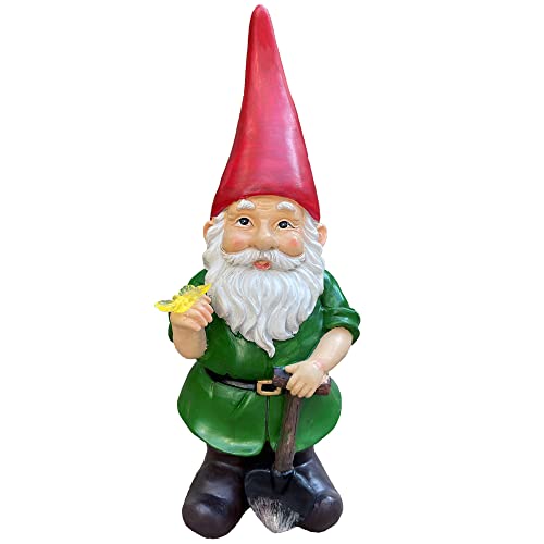 RAYWER Solar Powered 2 Gnomes Playing with Ball, Decorated Solar Light, Garden Decorations Statues, Garden Light Decor for Lawn Ornaments