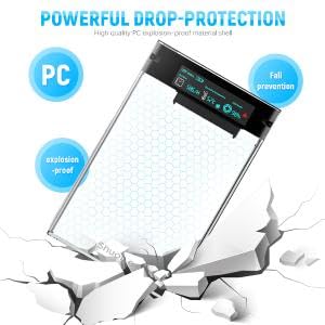 Image of ZORBES 2.5 inch SATA SSD Enclosure, Transparent Case, USB 3.2, 5Gbps, 4TB, PC Material, White