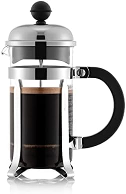 BODUM Chambord 3 Cup French Press Coffee Maker, Chrome, 0.35 l, 12 oz
