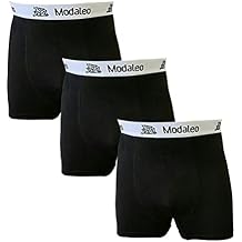 modaleo 3 Pack Men's Underwear Boxer Briefs with Comfort Flex Waistband S M L XL TRUNK BASIC