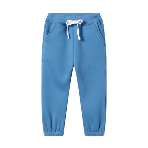 Image of Mud Kingdom Girls Boys Drawstring Sweatpants Solid Colors Elastic Waist Slant Pockets 2-10 Years