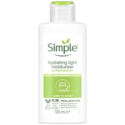 Simple Kind to Skin Hydrating Light UK’s #1 Facial Skin Care brand* Moisturiser for 12-hour Moisturisation,125 ml (Pack of 1) Cover