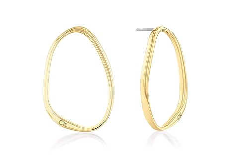 Calvin Klein Boucles d'Oreilles Créoles pour Femme Collection ELONGATED DROPS en Or Jaune - 35000451
