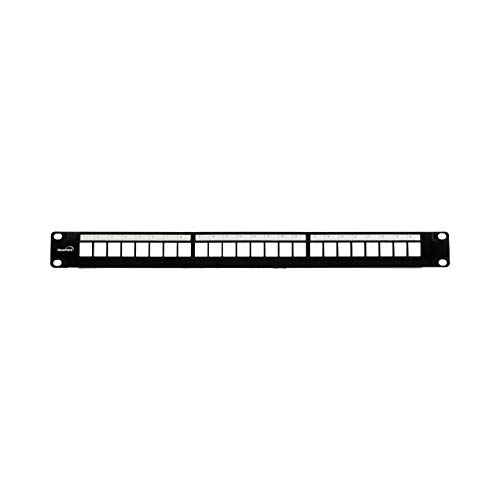 Navepoint 24-Port Modular Patch Panel,1U, Black #TOP1