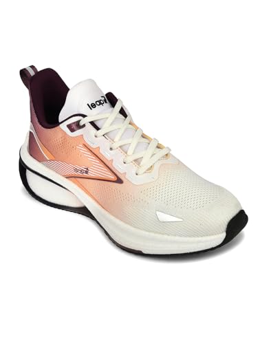 Image of Liberty Leap7x Moscow-6 Lacing Sports Running Shoes for Men - Tan | Comfortable and Durable Lace-Up Closure - Suitable for Lacing Walking, Gym, Jogging, Outdoor Shoes for Gents - Cushioned Footbed