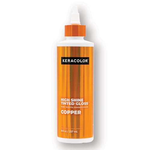 Image of Keracolor High Shine Tinted Hair Gloss, In-Shower Hair Glaze, Sheer Color-Enhancing Glossing Treatment, Copper, 8 Fl Oz