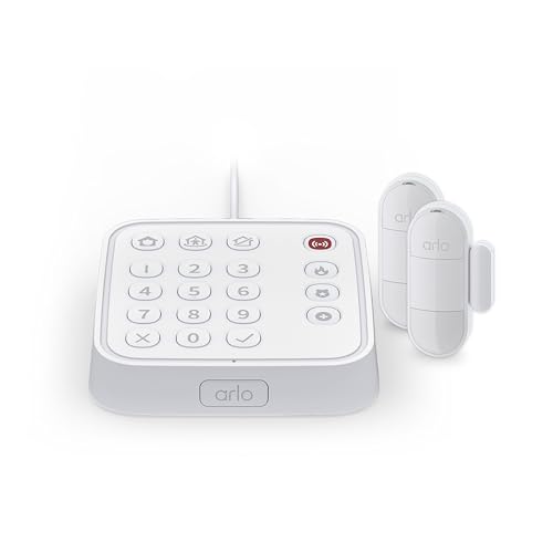 Arlo Home Security System - Wired Keypad Sensor Hub, (2) 8-in-1 Sensors, 24/7 Professional...