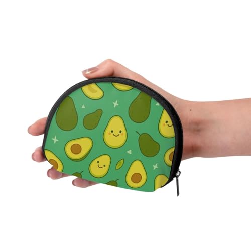 Portable Coin Purse Kawaii Avocados Mini Zippered Money Pouch Card Holder3