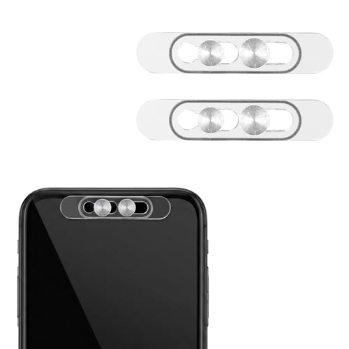 Fukaisu 2pcs Confidentialité Cache Caméra Frontale, Matériau Transparent Cache Caméra Frontale Smartphone Reconnaissance Faciale Activée/Désactivéede...