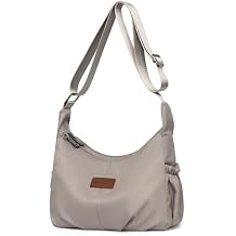 Eslcorri Women Men Nylon Crossbody Crescent Bags Small Shoulder Purse Casual Hobo Handbag Multi Pocket Light Sling Luna Bag