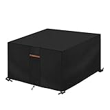 🍀【Top wasserdicht & UV-Schutz】- Hergestellt aus strapazierfähigem Oxford-Gewebe mit verdickter wasserdichter PVC-Beschichtung und Anti-UV-Beschichtung, die eine hervorragende Wasserbeständigkeit und eine gute Beständigkeit gegen hohe Temperaturen aufweist. Diese Abdeckung schützt Ihre Gartenmöbel vor natürlichen Schäden wie Sonne, Schmutz, Regen, Schnee usw.