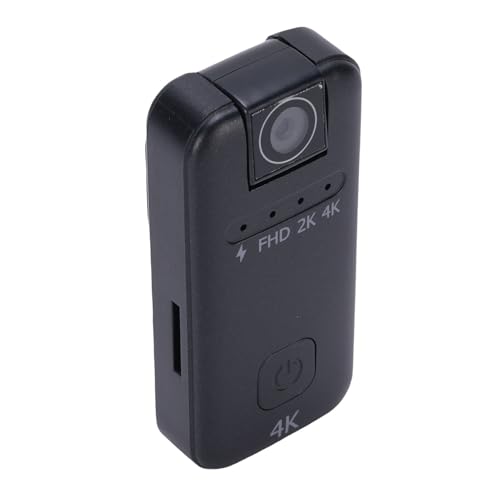 Mini Body Camera, 4K Ultra HD Wide Angle Water Proof Video Recorder, 180° Rotatable Wearable Camcorder with Clip for Your Glasses and Shirts