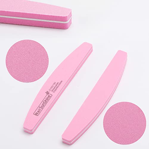 35 Count Nail Files And Buffers Kit, Reusable Sanding Buffing Blocks Fingernail File 100/180 Grit Double Sides Emery Boards #TOP3