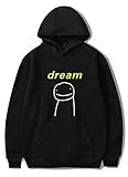 Sudadera con capucha temática: sudadera unisex Dreamwastaken Dream Smile con diseño de The Dream Team Fans de Harajuku con cara sonriente blanca para mujer, sudadera con capucha para adolescentes, niños y niñas Dreamwastaken Dream Streetwear